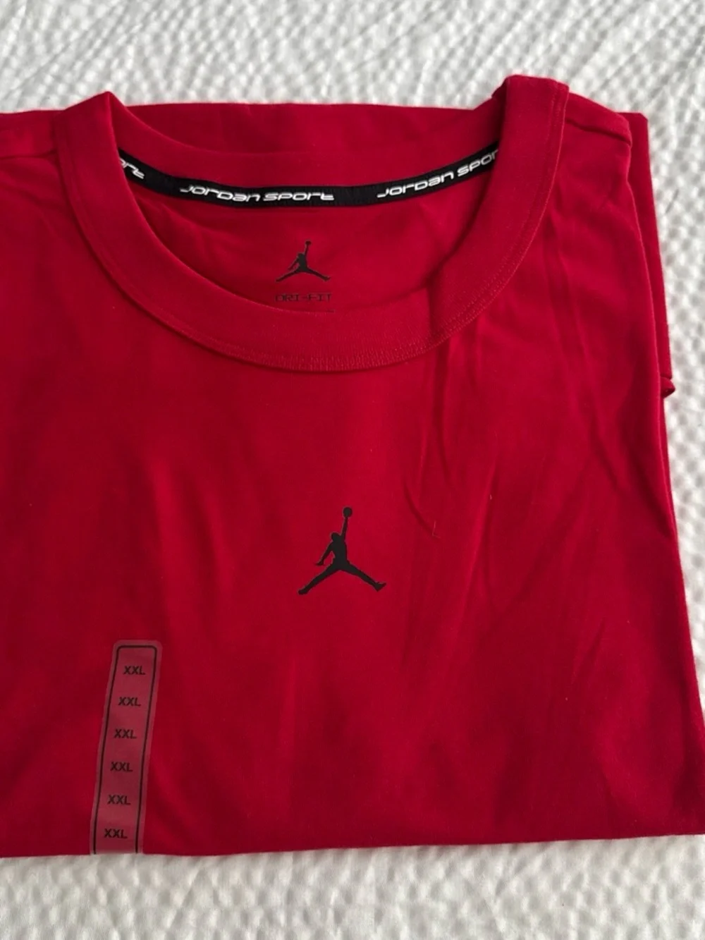 Jordan Red Short-Sleeve Dri-FIT Crew Tee with Jumpman